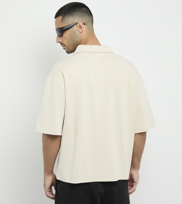 F5  Clothing - Beige Polo T-shirts
