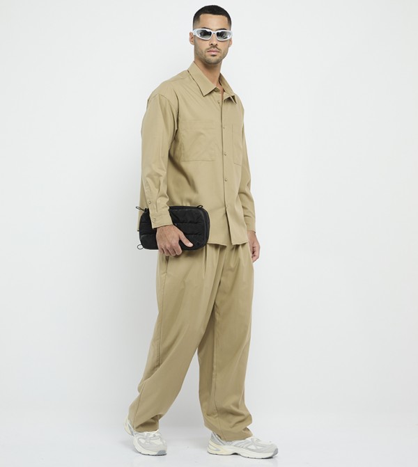F5  Clothing - Brown Casual Pants