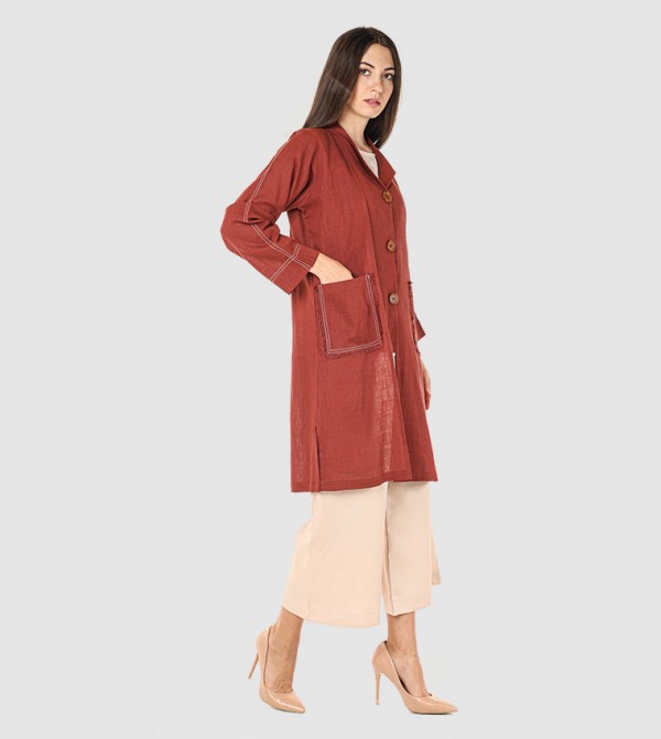 مويستريت  أطقم ملابس - بني محمر  Abayas