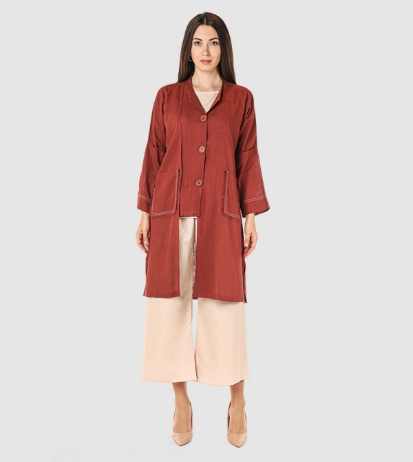 مويستريت  أطقم ملابس - بني محمر  Abayas