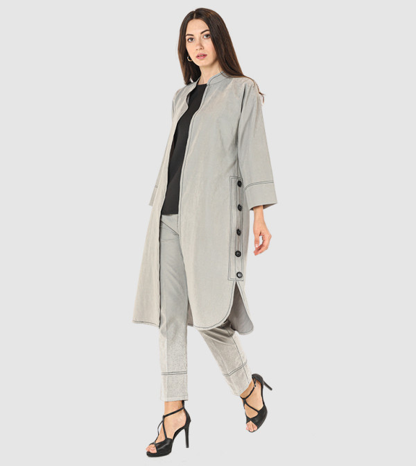 مويستريت  أطقم ملابس - رمادي Abayas