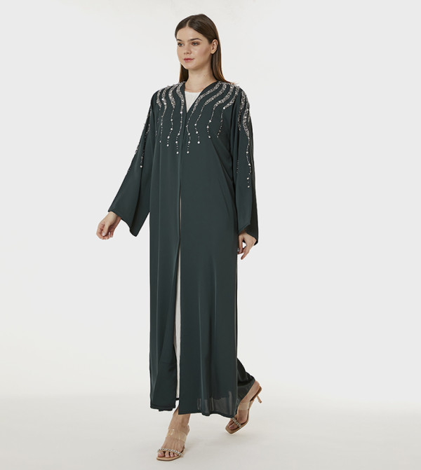 Moistreet  Abayas - Green Abayas