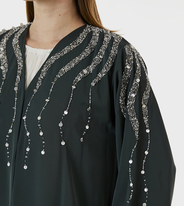 Moistreet  Abayas - Green Abayas