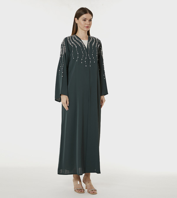 Moistreet  Abayas - Green Abayas