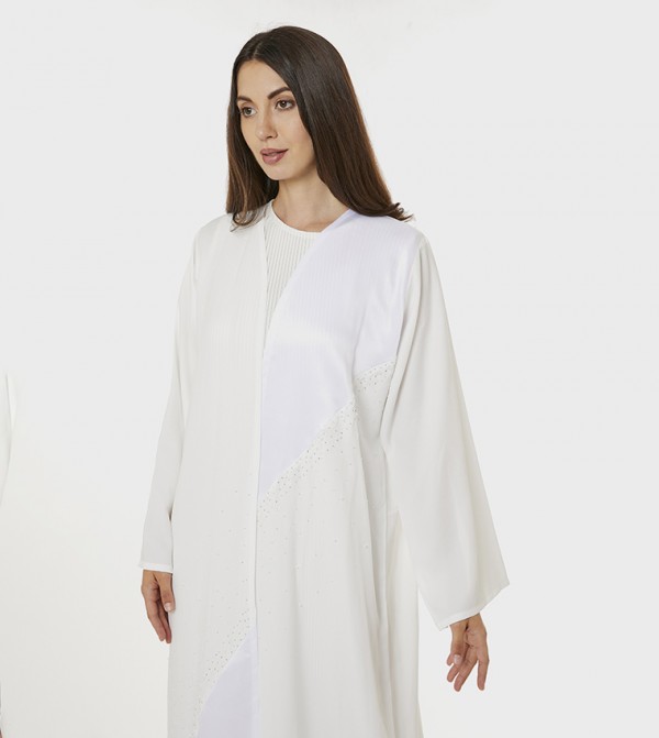 Moistreet  Abayas - White Abayas
