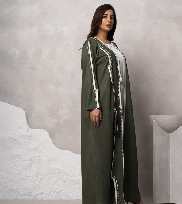 Moistreet  Arabian Clothing - Green Abayas