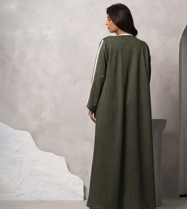 Moistreet  Arabian Clothing - Green Abayas