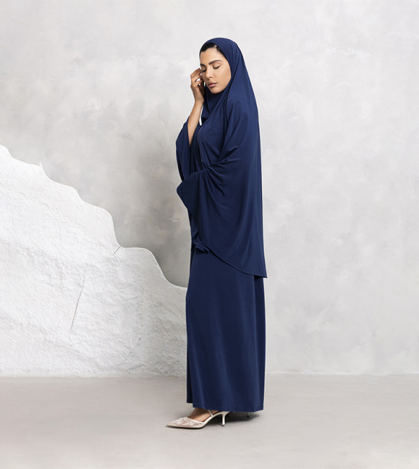 Moistreet  Arabian Clothing - Navy Abayas