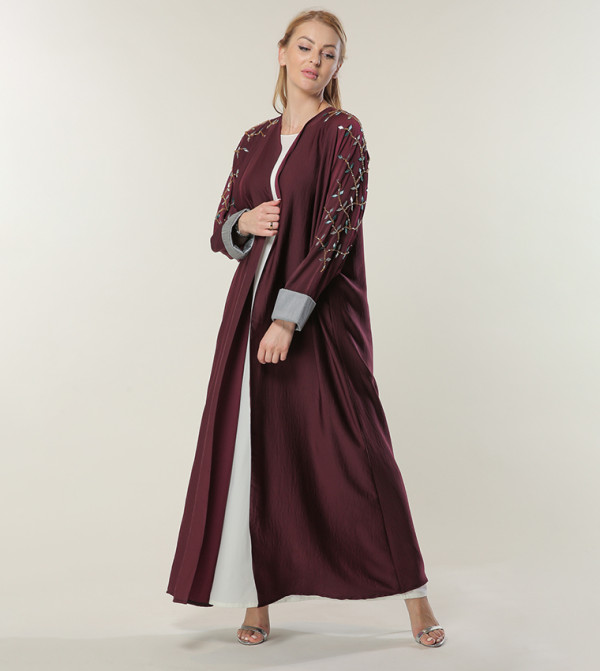 Moistreet Moistreet - Maroon Abayas