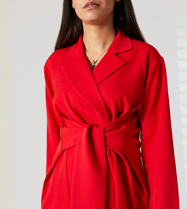 Moistreet  Co-Ord Set - Red Co-Ord Sets