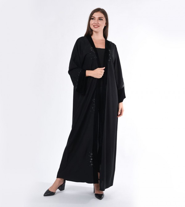 Moistreet  Arabian Clothing - Black Abayas