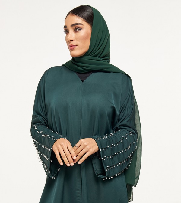 Moistreet  Abayas - Green Abayas