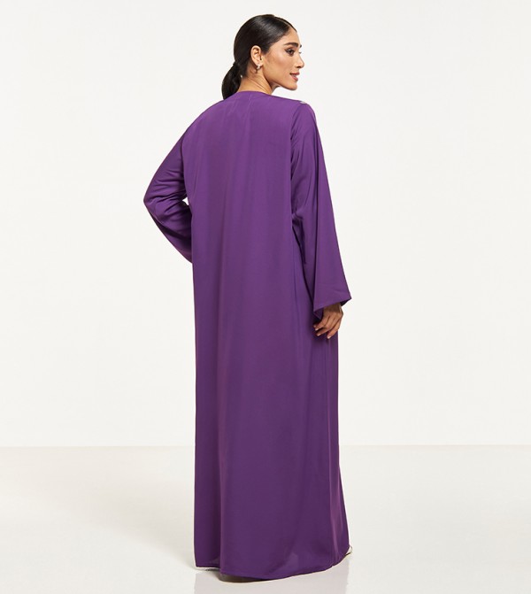 Moistreet  Abayas - Purple Abayas