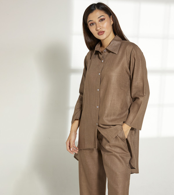 Moistreet  Co-Ord Set - Brown Co-Ord Sets