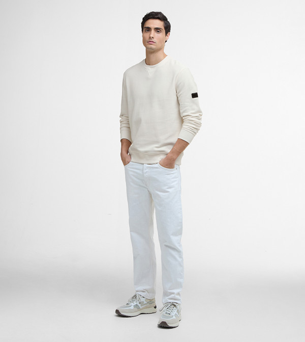 Barbour  Hoodies & Sweatshirts - Cream Sweatshirts