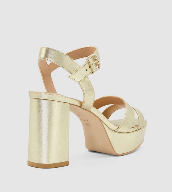 Dune London all-about-metallic - Gold Block Heels