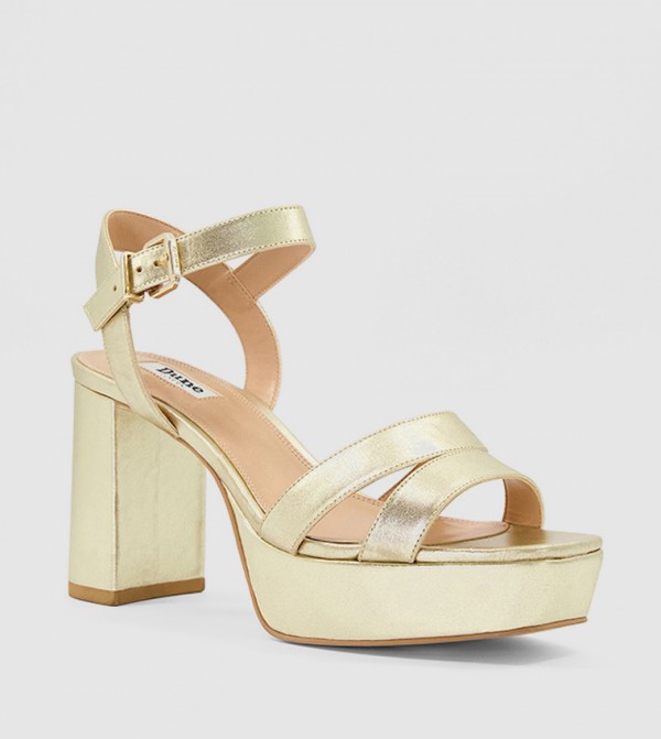 Dune London all-about-metallic - Gold Block Heels