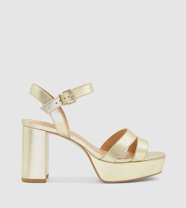 Dune London all-about-metallic - Gold Block Heels