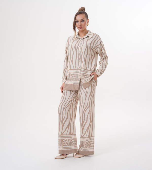 مارڤيلا من رشا  أطقم ملابس - بيج Co-Ord Set
