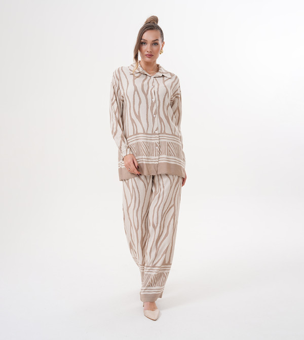 مارڤيلا من رشا  أطقم ملابس - بيج Co-Ord Set