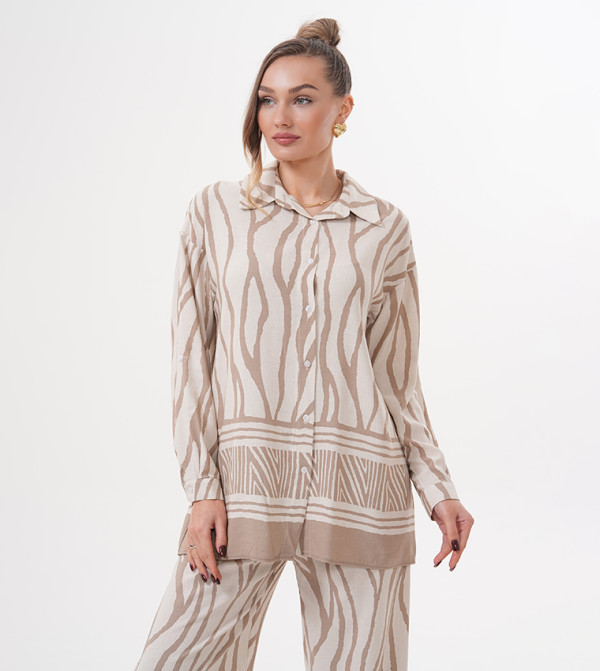 مارڤيلا من رشا  أطقم ملابس - بيج Co-Ord Set