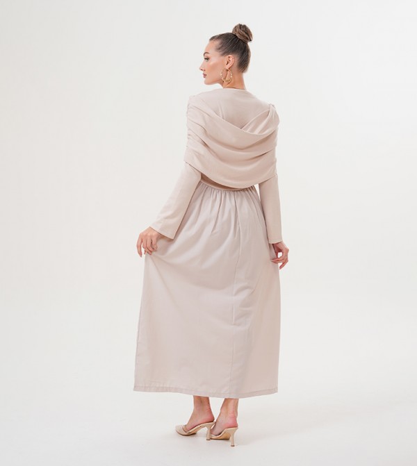 Marvella By Rasha  - Beige Maxi Dresses