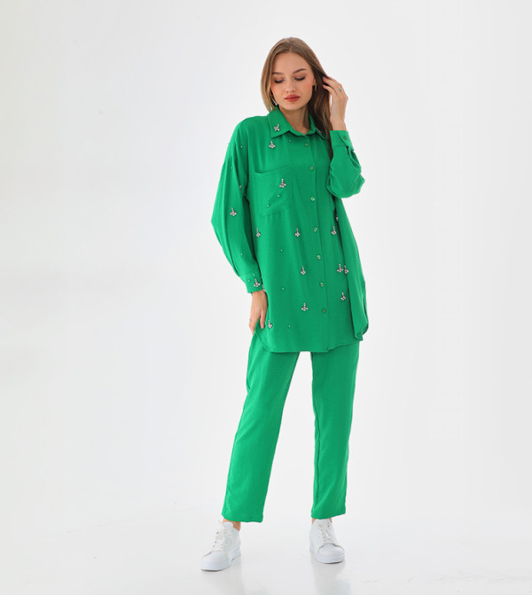Marvella By Rasha  Co-Ord Set - Green Co-Ord Sets