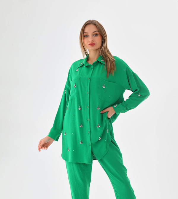 Marvella By Rasha  Co-Ord Set - Green Co-Ord Sets