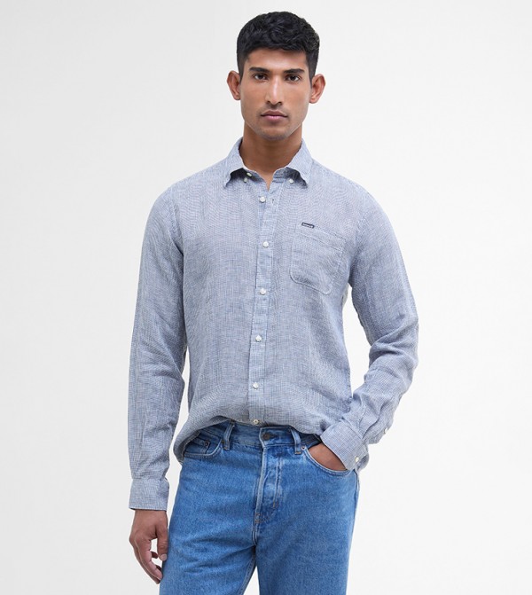 Barbour  five the originals ss25 - Blue Casual Shirts