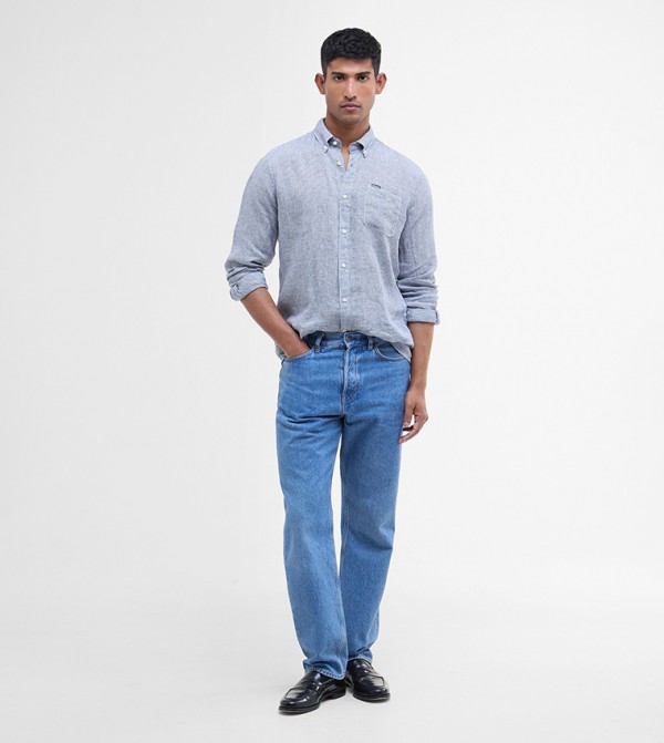 Barbour  five the originals ss25 - Blue Casual Shirts