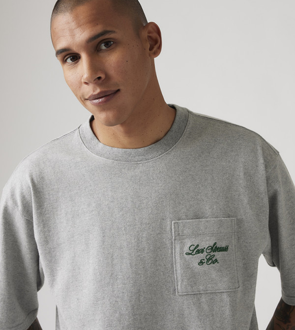 Levi's - Grey Round Neck T-Shirts