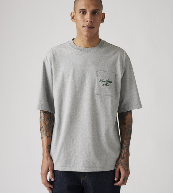 Levi's - Grey Round Neck T-Shirts