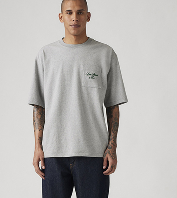Levi's - Grey Round Neck T-Shirts
