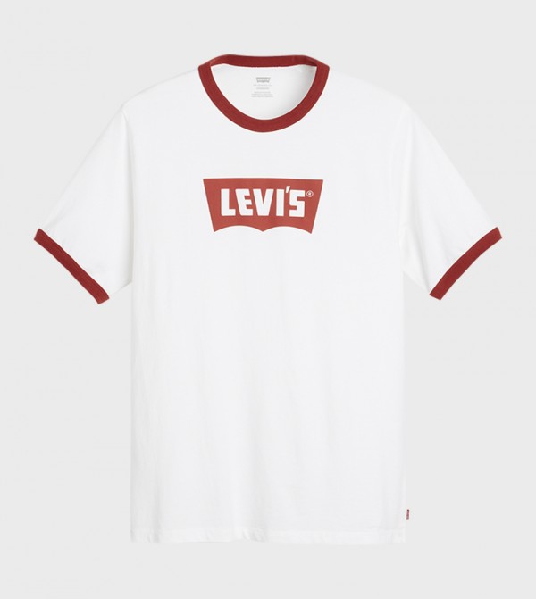 Levi's  Clothing - White Round Neck T-Shirts