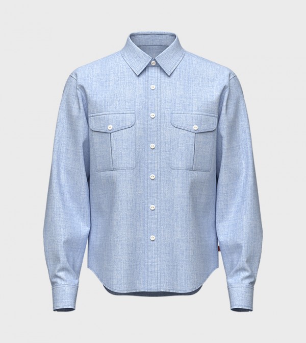 ليفايز  قمصان - أزرق Long Sleeves