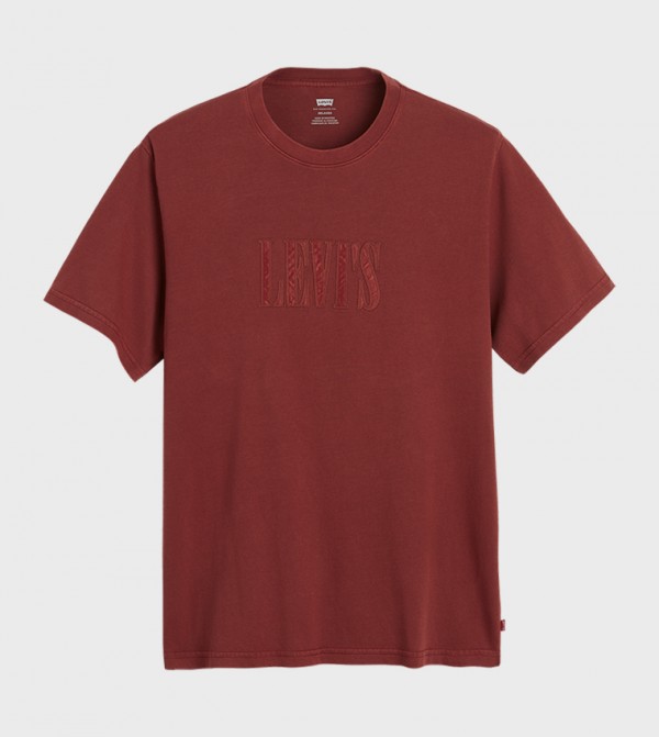 ليفايز  ملابس - بني  Round Neck T-Shirts