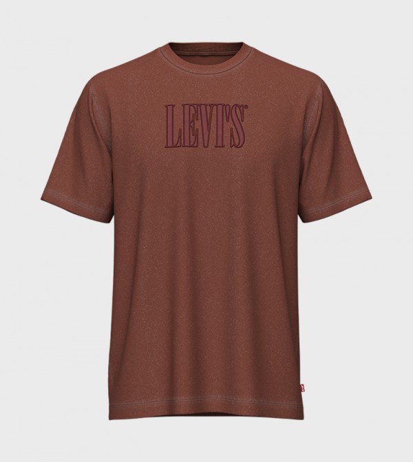 ليفايز  ملابس - بني  Round Neck T-Shirts