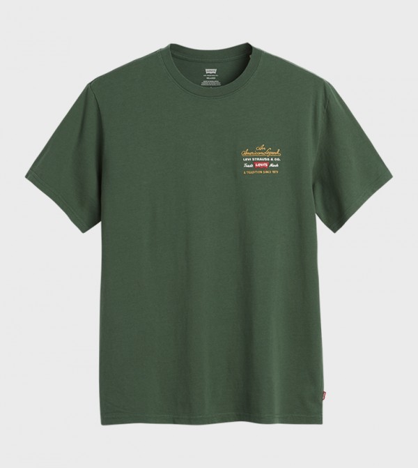 Levi's  Clothing - Green Round Neck T-Shirts