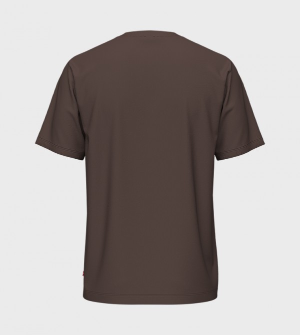 Levi's  T-Shirts - Brown Round Neck T-Shirts