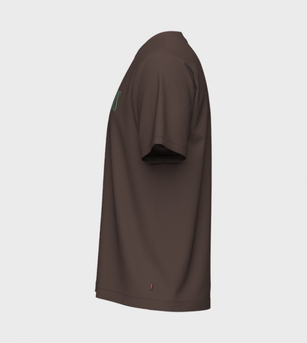 Levi's  T-Shirts - Brown Round Neck T-Shirts