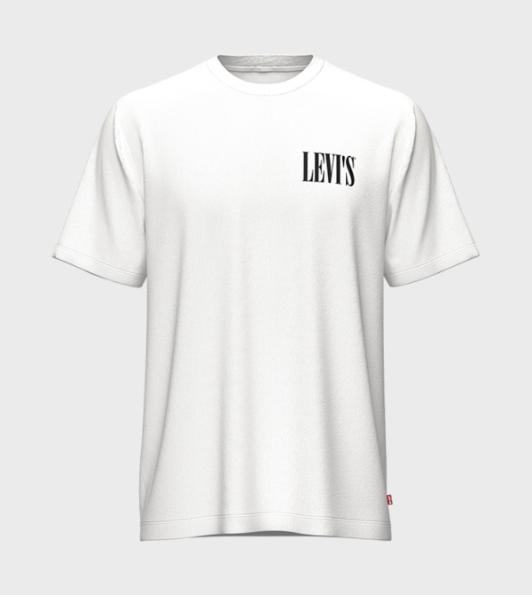 Levi's  Clothing - White Round Neck T-Shirts