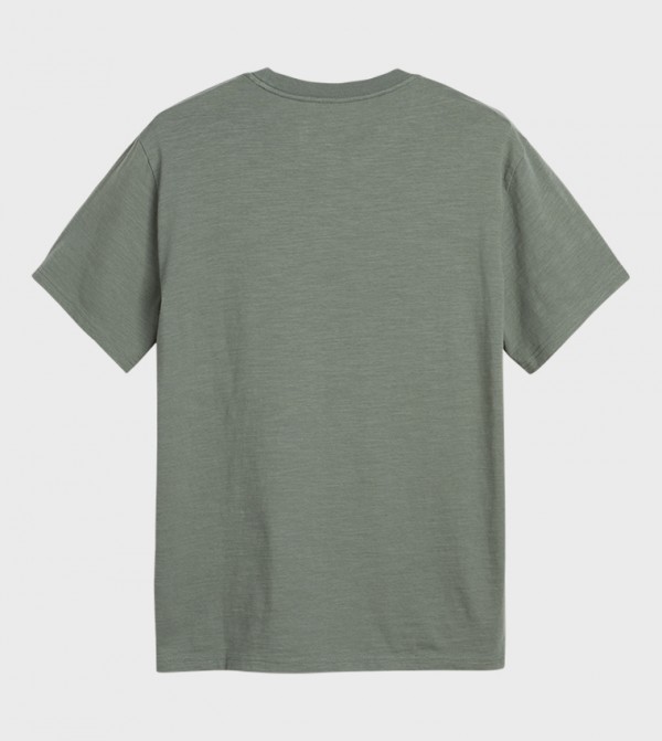 Levi's  T-Shirts - Green Round Neck T-Shirts