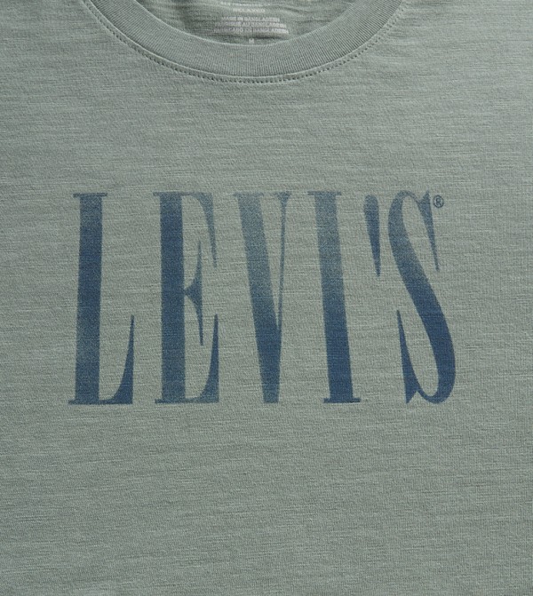 Levi's  T-Shirts - Green Round Neck T-Shirts