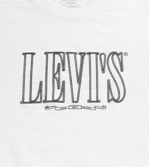 Levi's  Clothing - White Round Neck T-Shirts
