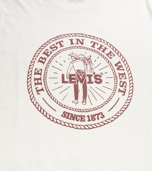 Levi's  Clothing - Beige Round Neck T-Shirts
