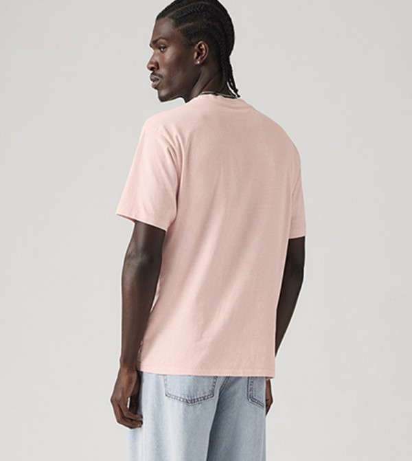 Levi's  T-Shirts - Pink Round Neck T-Shirts
