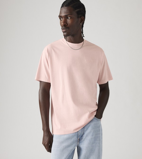 Levi's  T-Shirts - Pink Round Neck T-Shirts