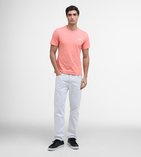 Barbour  Clothing - Pink Round Neck T-Shirts