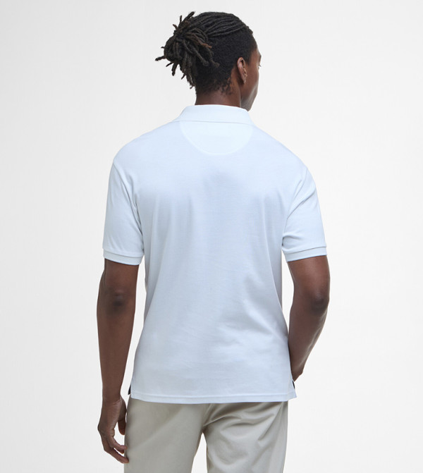 Barbour  - White Round Neck T-Shirts