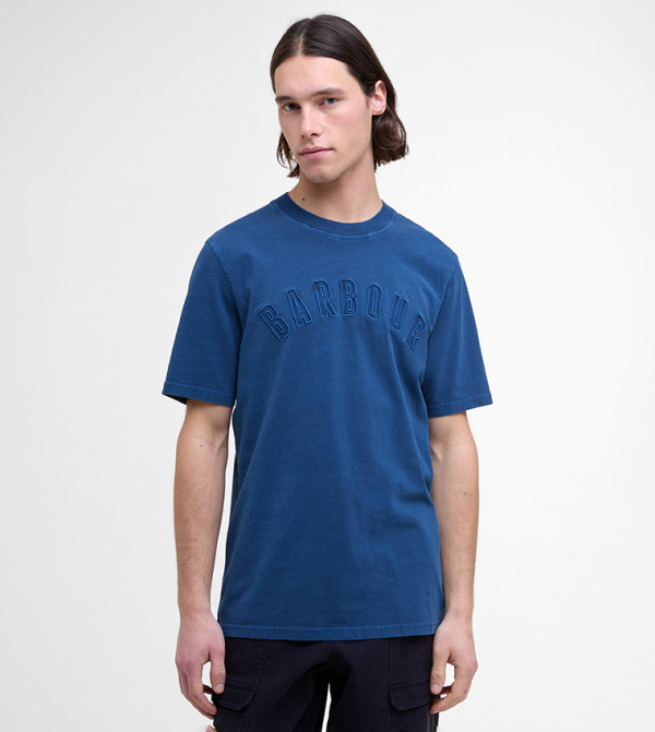 باربور  ملابس - أزرق Round Neck T-Shirts